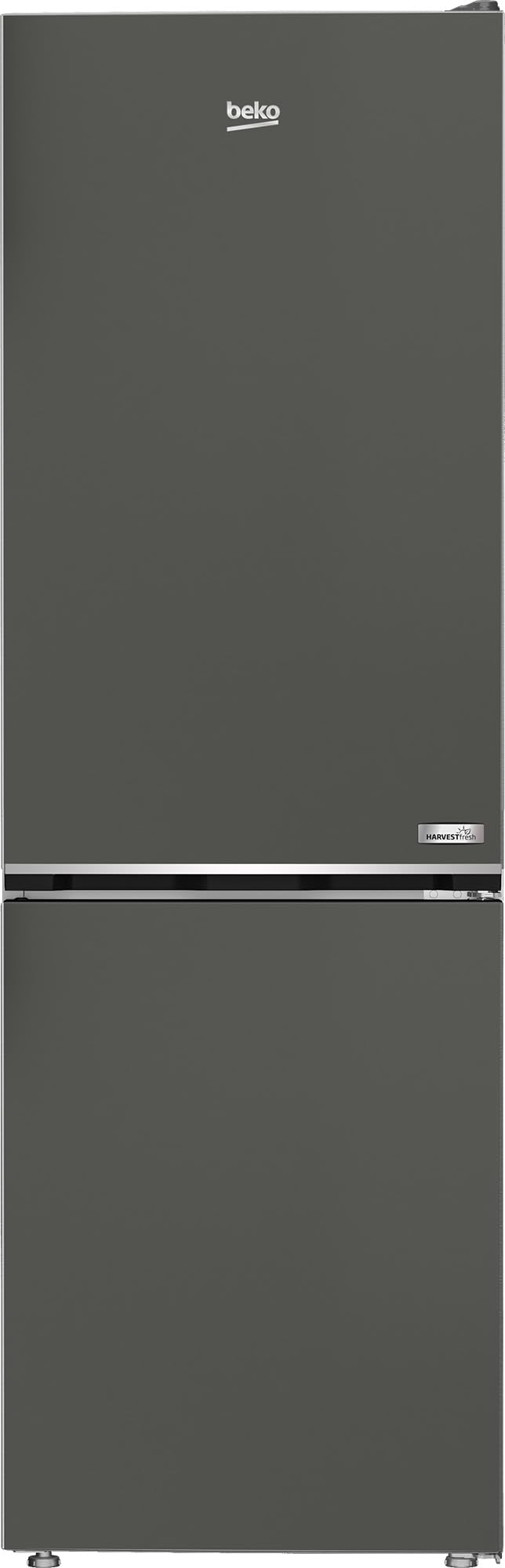 Beko B5RCNA346HG freistehende Kühl/-Gefrierkombination, 301 l Nettovolumen, 209 l Kühlen, 92 l Gefrieren, No Frost, AeroFlow, Automatische Abtauung im Kühlteil, 3 Gefrierschubladen, Manhattan Gray