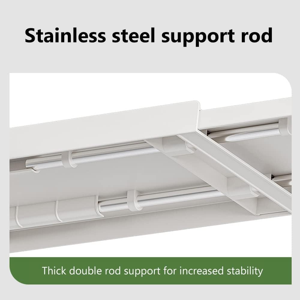 Expandable Metal Kitchen Rack with 2 Tiers Microwave Shelf Tableware Storage Rice Cooker Stand Green Home Kitchen Organizer