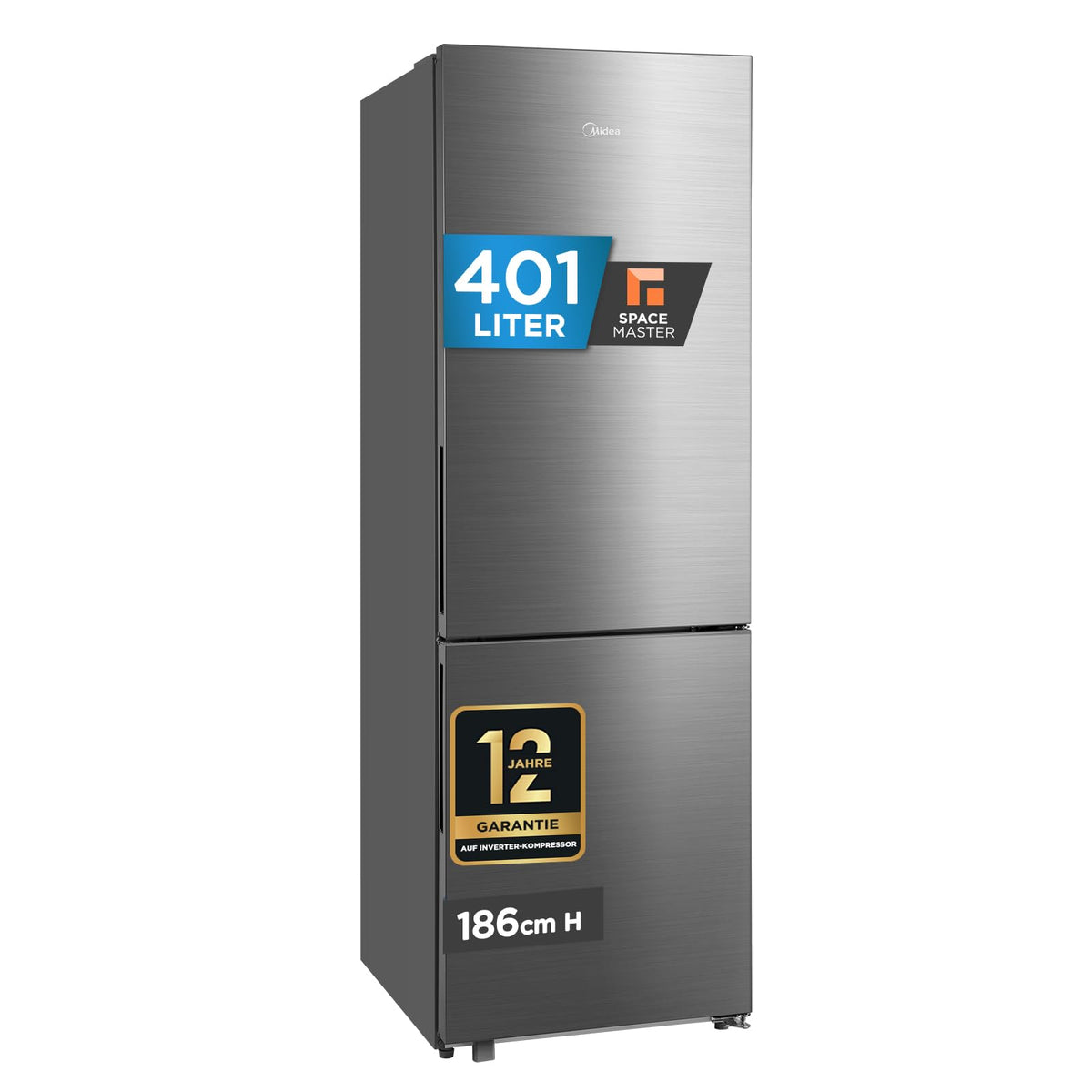 Midea 270L Kühlschrank mit gefrierfach(-24°C),Total Nofrost, 180cm,41dB