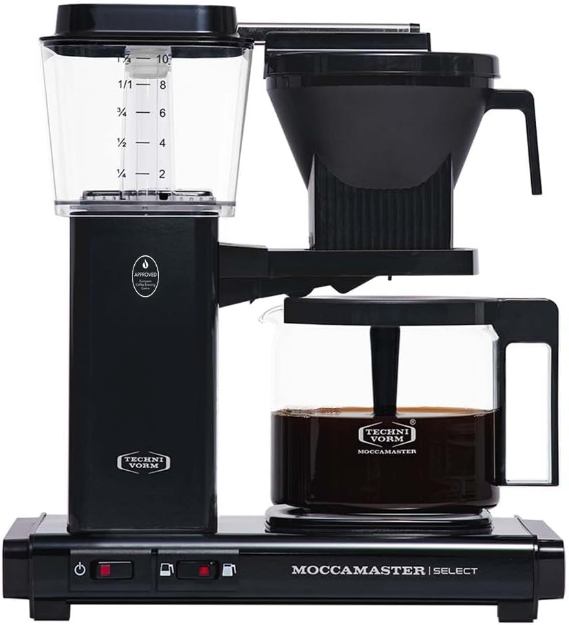 Moccamaster KBG Select, Filtermaschine Kaffee, Kaffeemaschine, Filterkaffee, Schwarz, 1.25L