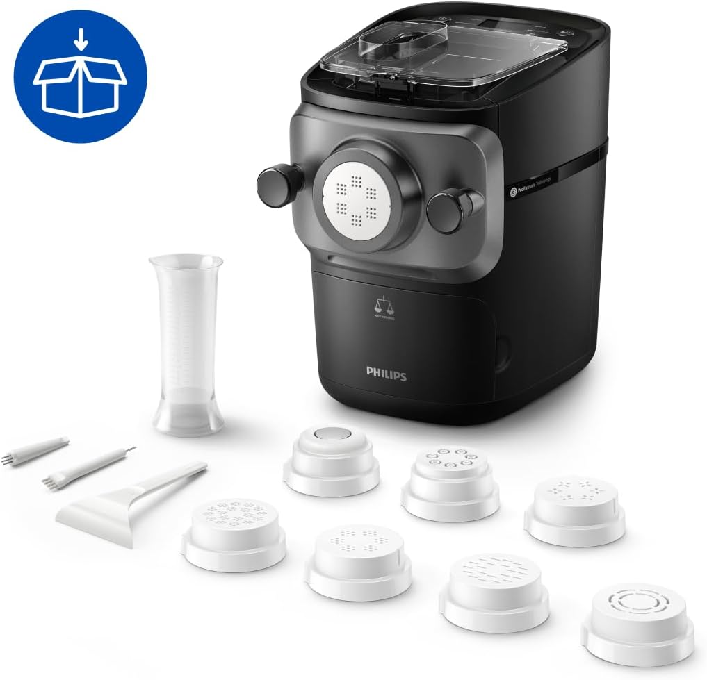 Philips PastaMaker 7000 Serie, Schwarz, 8 Pastasorten