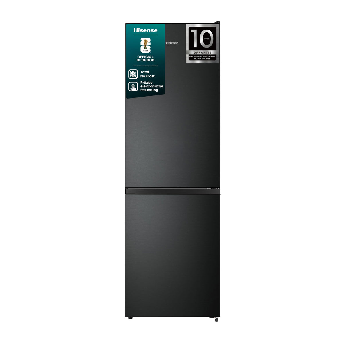 Hisense RB327N4AD2 Kühl-Gefrierkombination/NoFrostPlus/Multiflow 360°/ Flaschenhalter/HolidayMode/FreshZone/ 256L (171+85)/ Essential/BxHxT: 55×182,4×55,7cm/ Silber [Energieklasse E]
