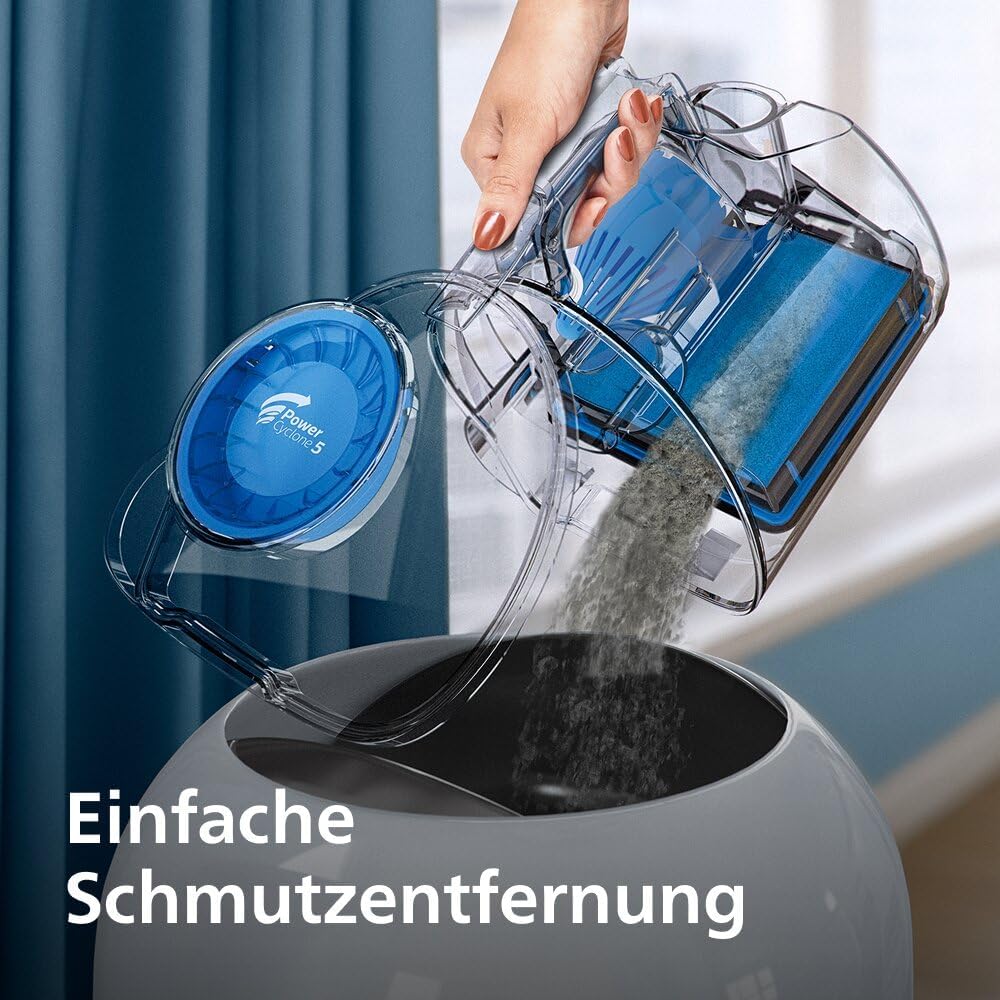 Philips Beutelloser Staubsauger 3000 Serie, Weiß, 900 W