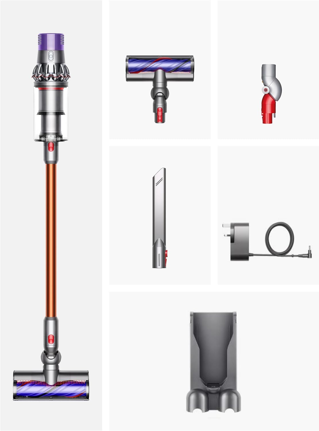 Dyson Cyclone V10 Kabelloser Staubsauger, Nickel und Kupfer, 150 Airwatt