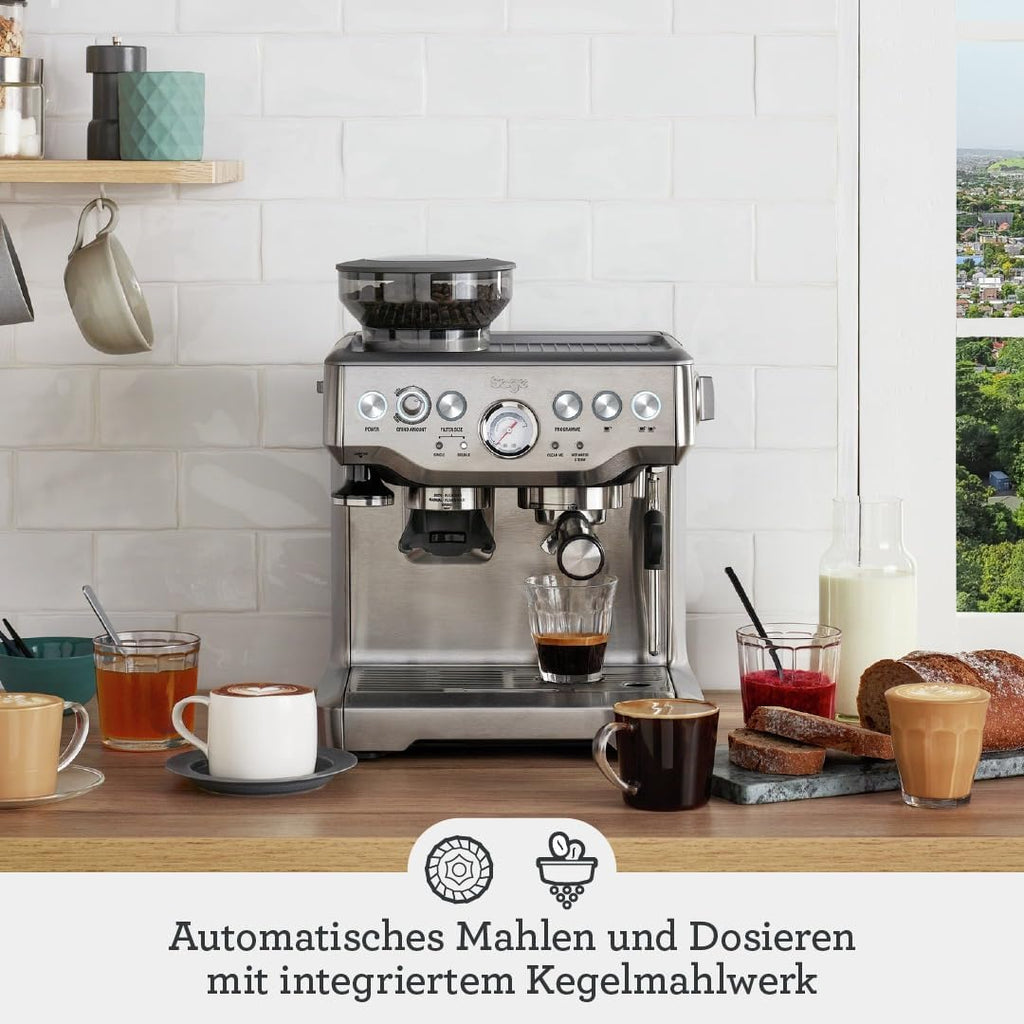 Sage appliances SES875 Espresso Machine, 18/8, Brushed Stainless Steel