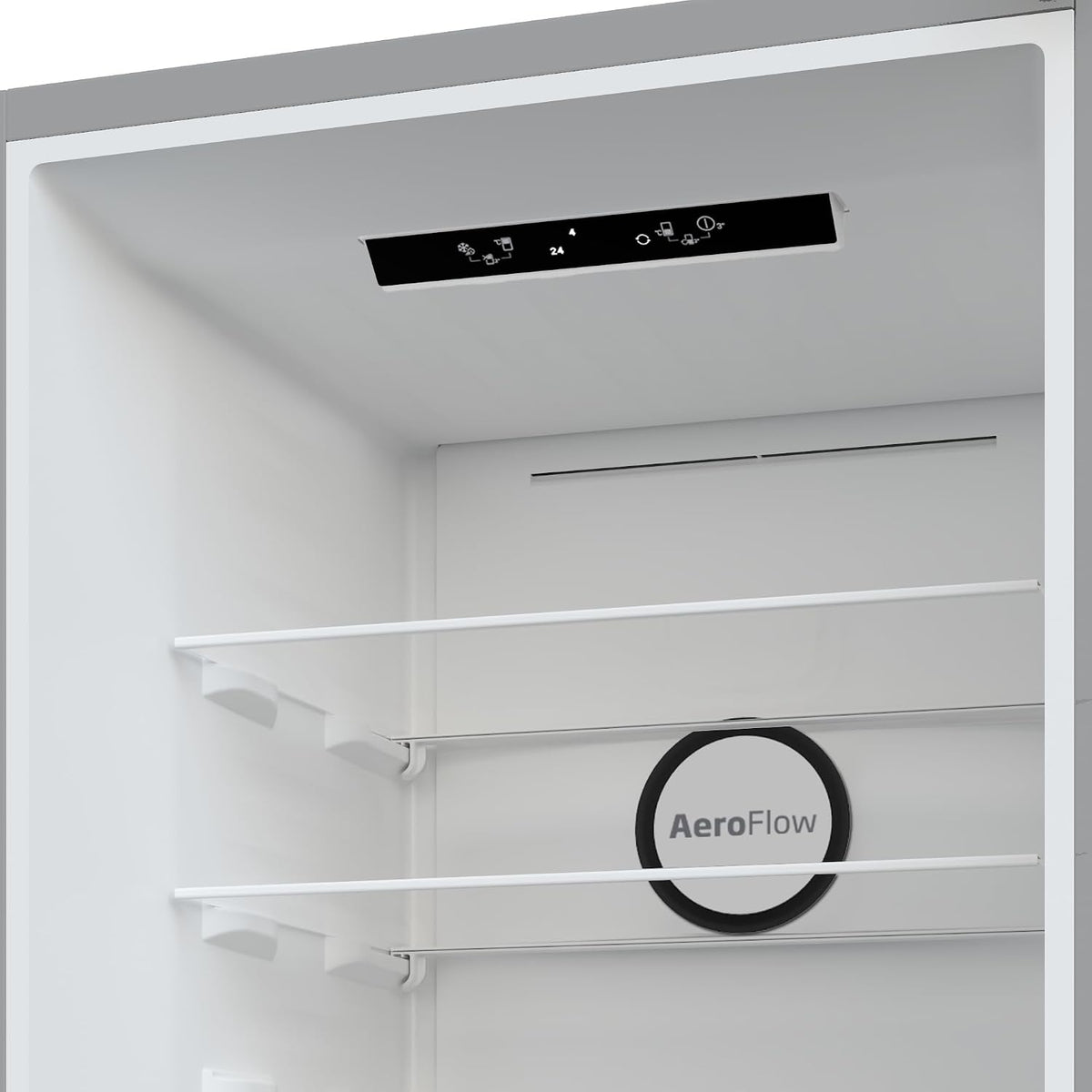 Beko B5RCNA346HG freistehende Kühl/-Gefrierkombination, 301 l Nettovolumen, 209 l Kühlen, 92 l Gefrieren, No Frost, AeroFlow, Automatische Abtauung im Kühlteil, 3 Gefrierschubladen, Manhattan Gray
