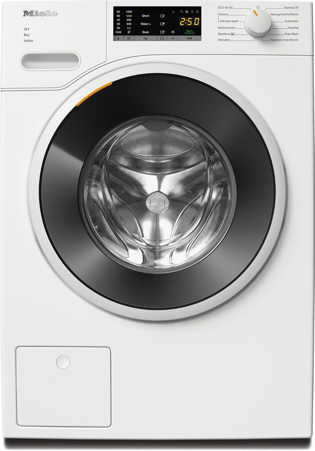 MIELE WWA120 WCS 8kg Active W1 White Edition Waschmaschine (8 kg, 1400 U/Min., A, Flusenfilter, Fremdkörperfilter)