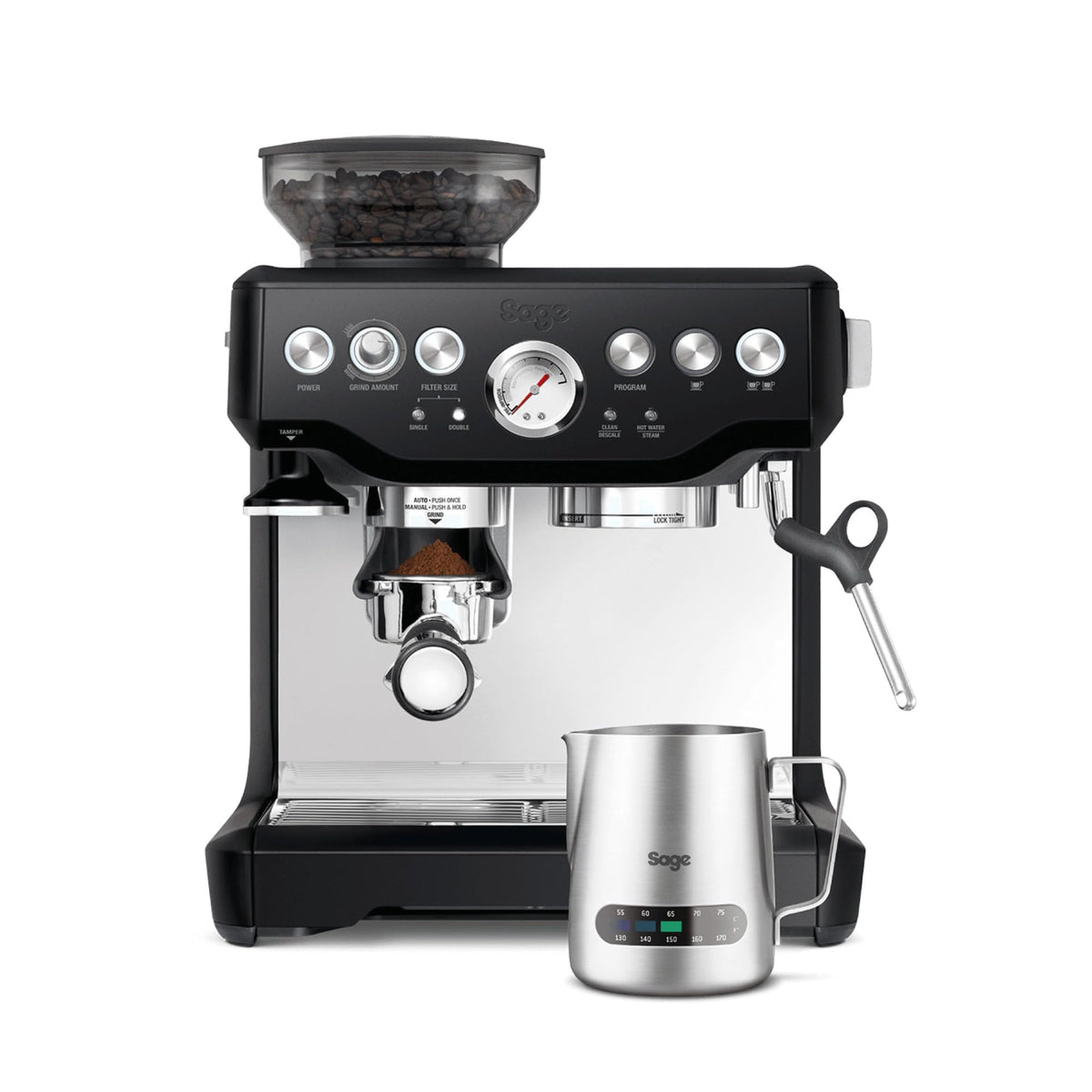 Sage appliances SES875 Espresso Machine, 18/8, Brushed Stainless Steel