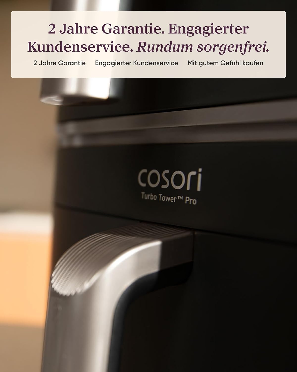 Cosori Airfryer, Testsieger, 10,8L Turbo Tower Pro Smart