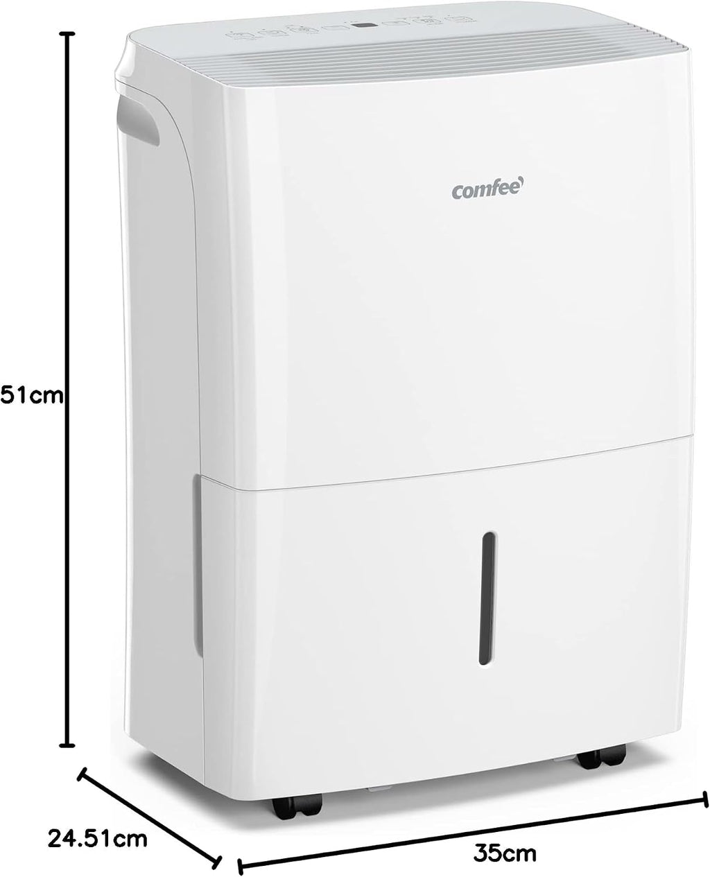 Comfee Luftentfeuchter MDDF-20DEN7, 20L/24h, Raumgröße ca.100m³(40m²), APP-fähig WLAN-Steuerung