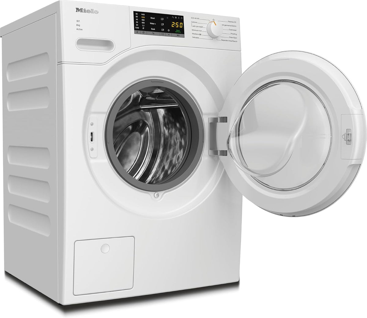 MIELE WWA120 WCS 8kg Active W1 White Edition Waschmaschine (8 kg, 1400 U/Min., A, Flusenfilter, Fremdkörperfilter)