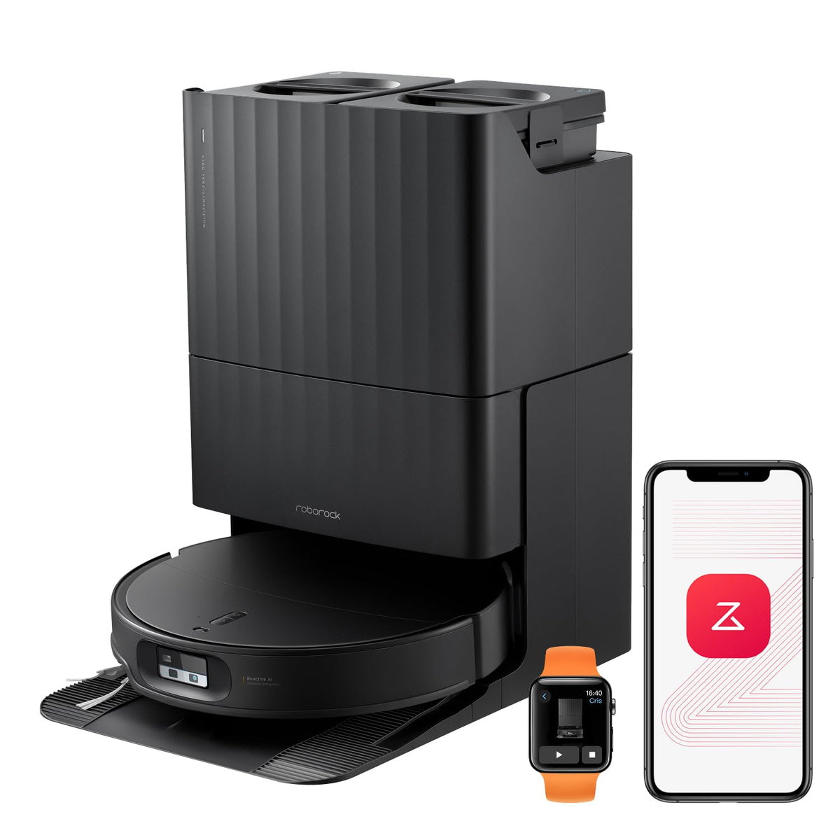 roborock Qrevo Edge 2 Set Saugroboter mit Wischfunktion&Hebarem Wischmopp