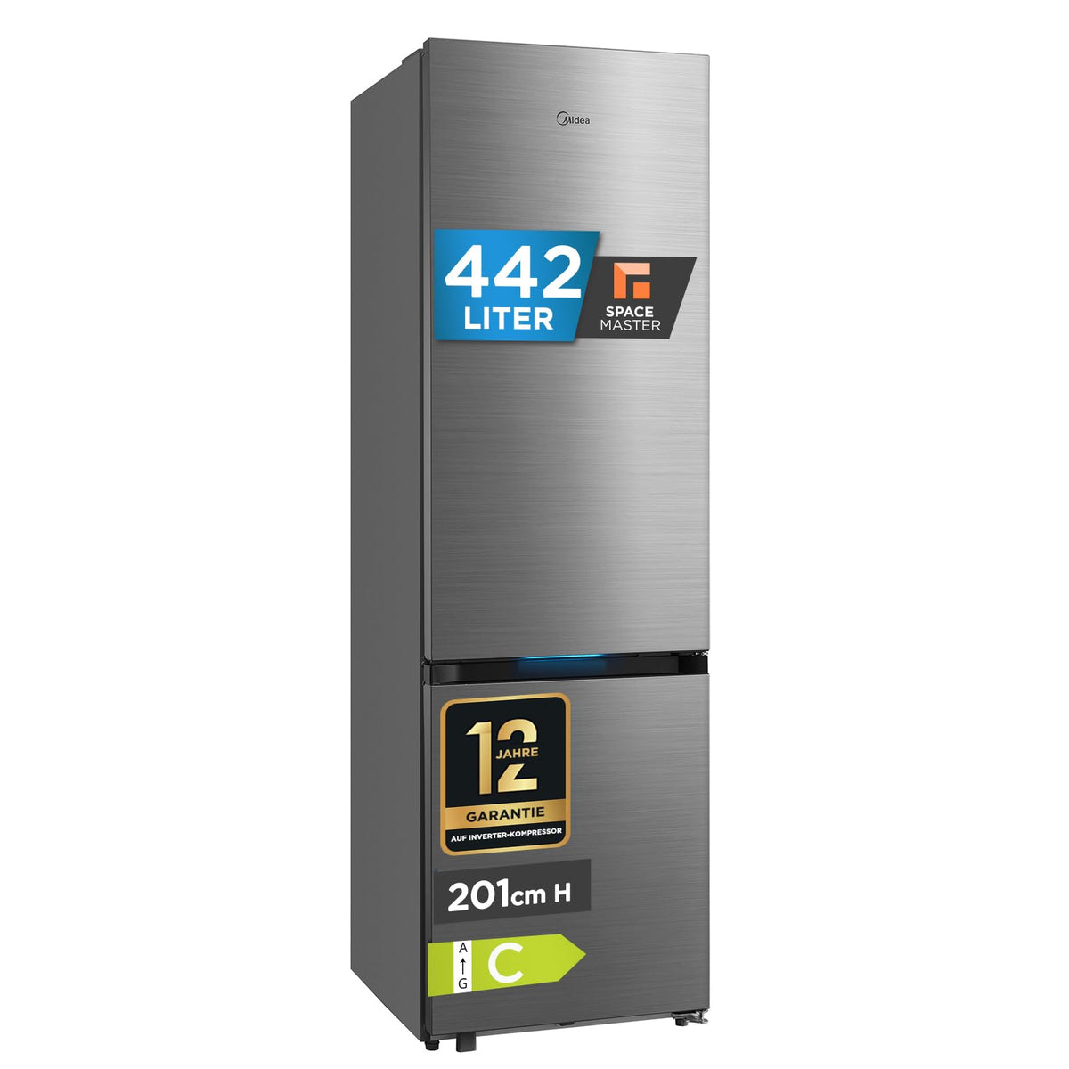 Midea 270L Kühlschrank mit gefrierfach(-24°C),Total Nofrost, 180cm,41dB