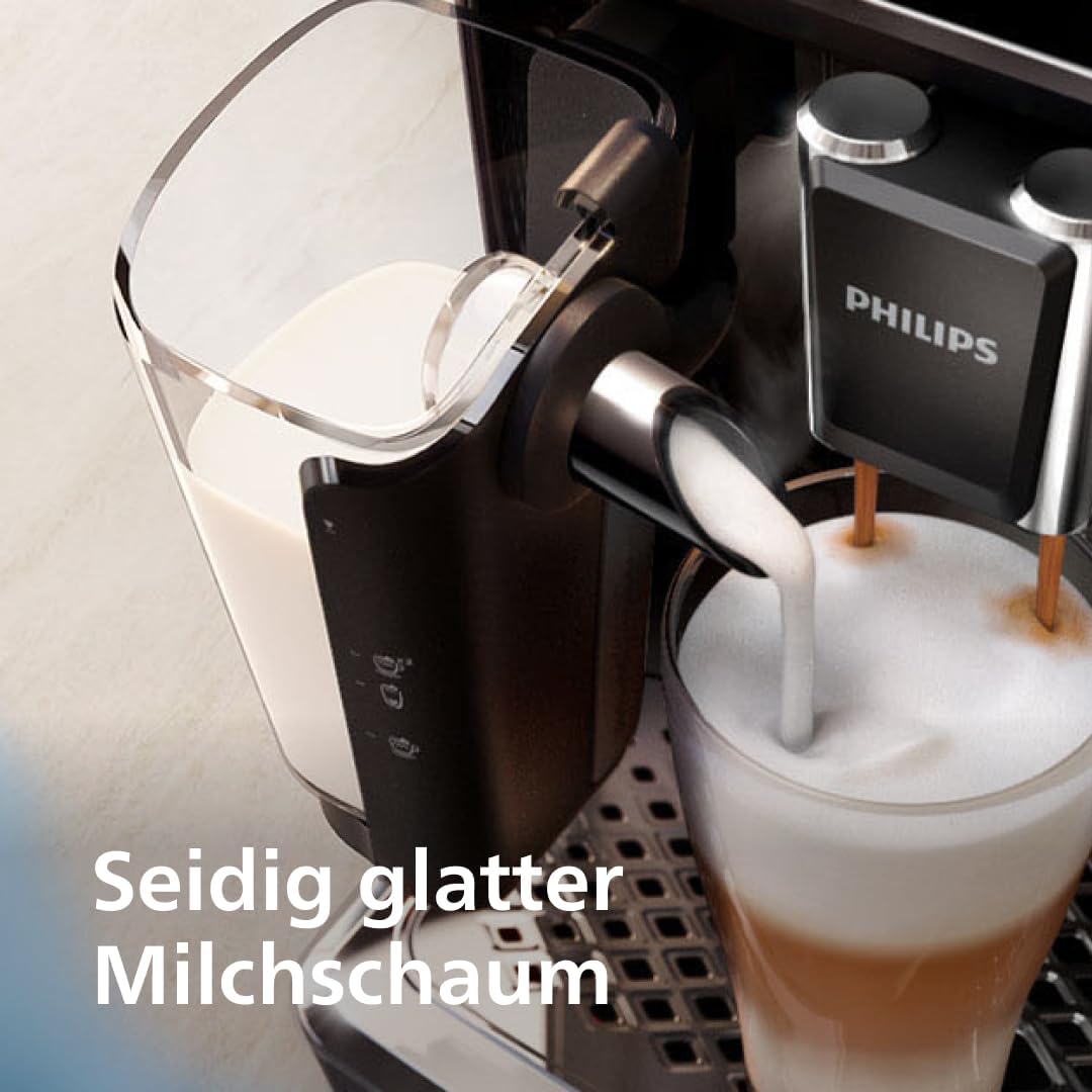 PHILIPS Kaffeevollautomat LatteGo 5400 Serie, Schwarz, 12 Spezialitäten