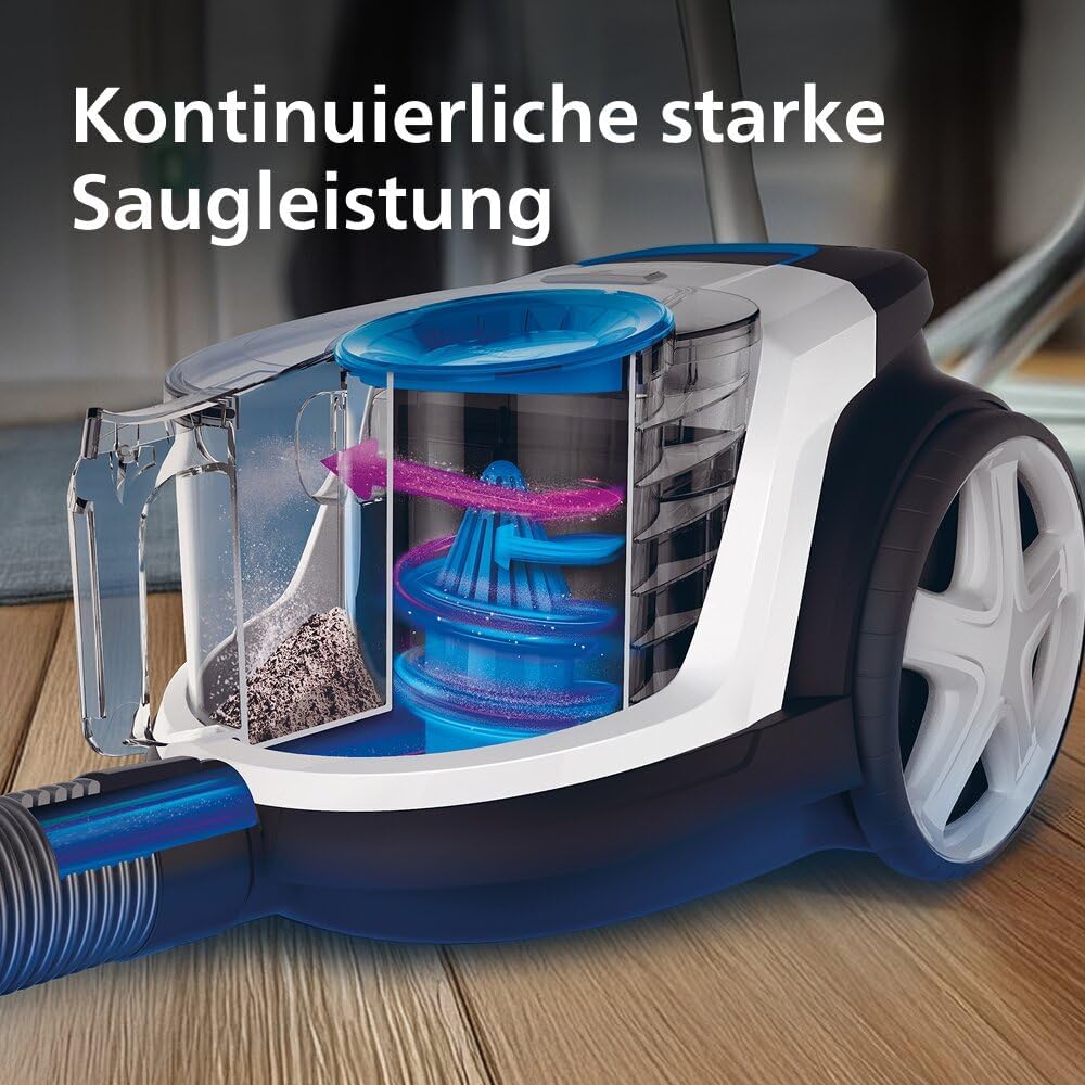 Philips Beutelloser Staubsauger 3000 Serie, Weiß, 900 W
