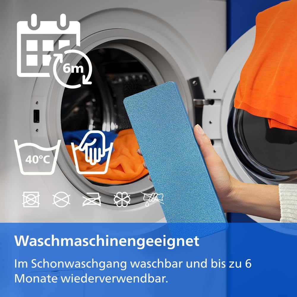 PHILIPS OneUp 5000 Elektrischer Wischmopp, Blau, 2X sauberere Böden