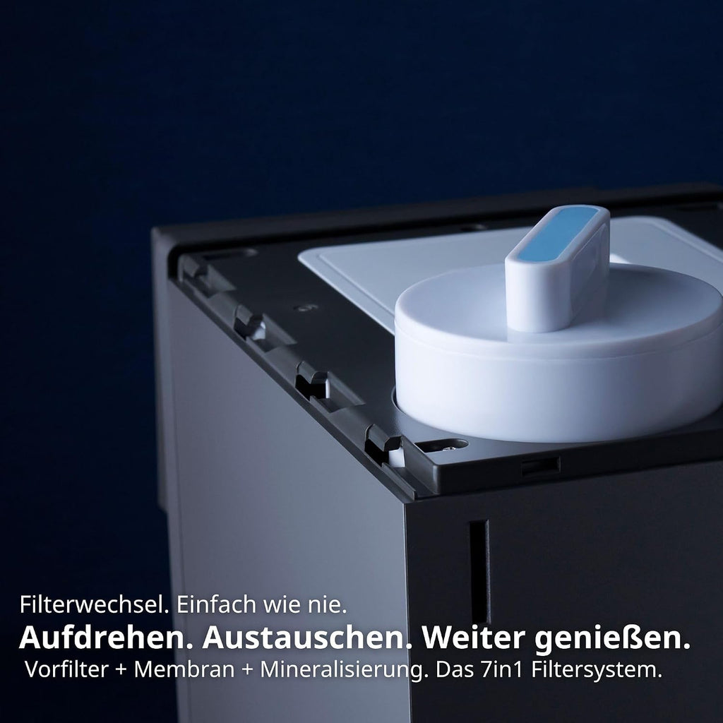 OsmoFresh Fusion Pro 2 Auftisch Osmoseanlage | Wassersprudler|Kühlung| Keine Installation | Heißwasserspender | 7x Filterung | Mineralisierung | 3-fach UV-C|Festwasseranschluss |Abwasserverhältnis 4:1