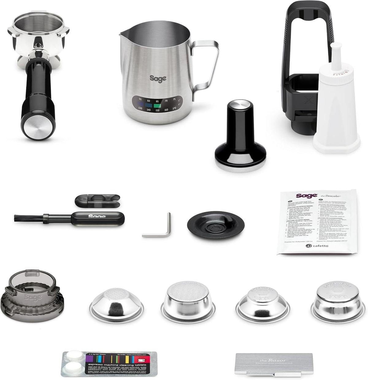Sage appliances SES875 Espresso Machine, 18/8, Brushed Stainless Steel