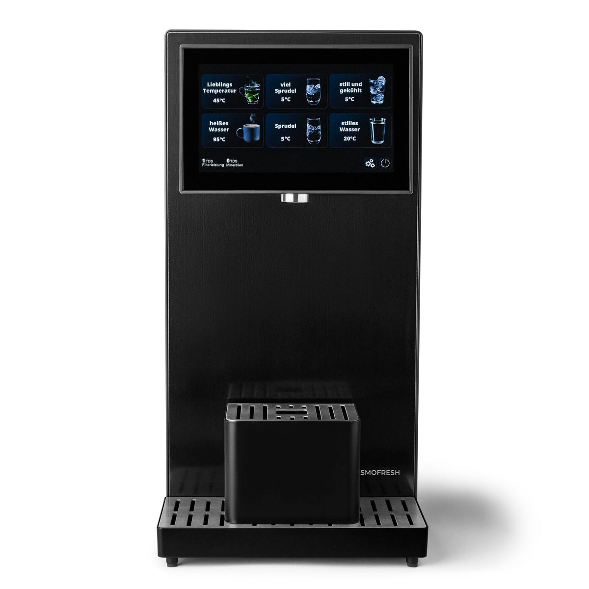OsmoFresh Fusion Pro 2 Auftisch Osmoseanlage | Wassersprudler|Kühlung| Keine Installation | Heißwasserspender | 7x Filterung | Mineralisierung | 3-fach UV-C|Festwasseranschluss |Abwasserverhältnis 4:1
