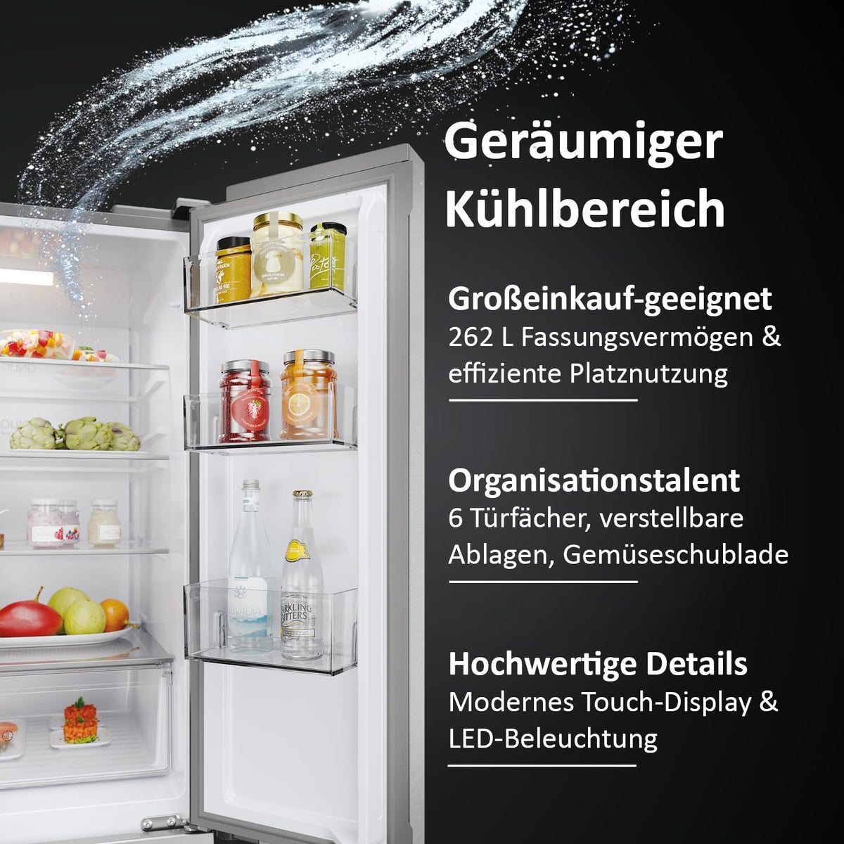 Haier French Door Kühl-Gefrierkombination FD 70 Serie 3 HFR3718ENMM