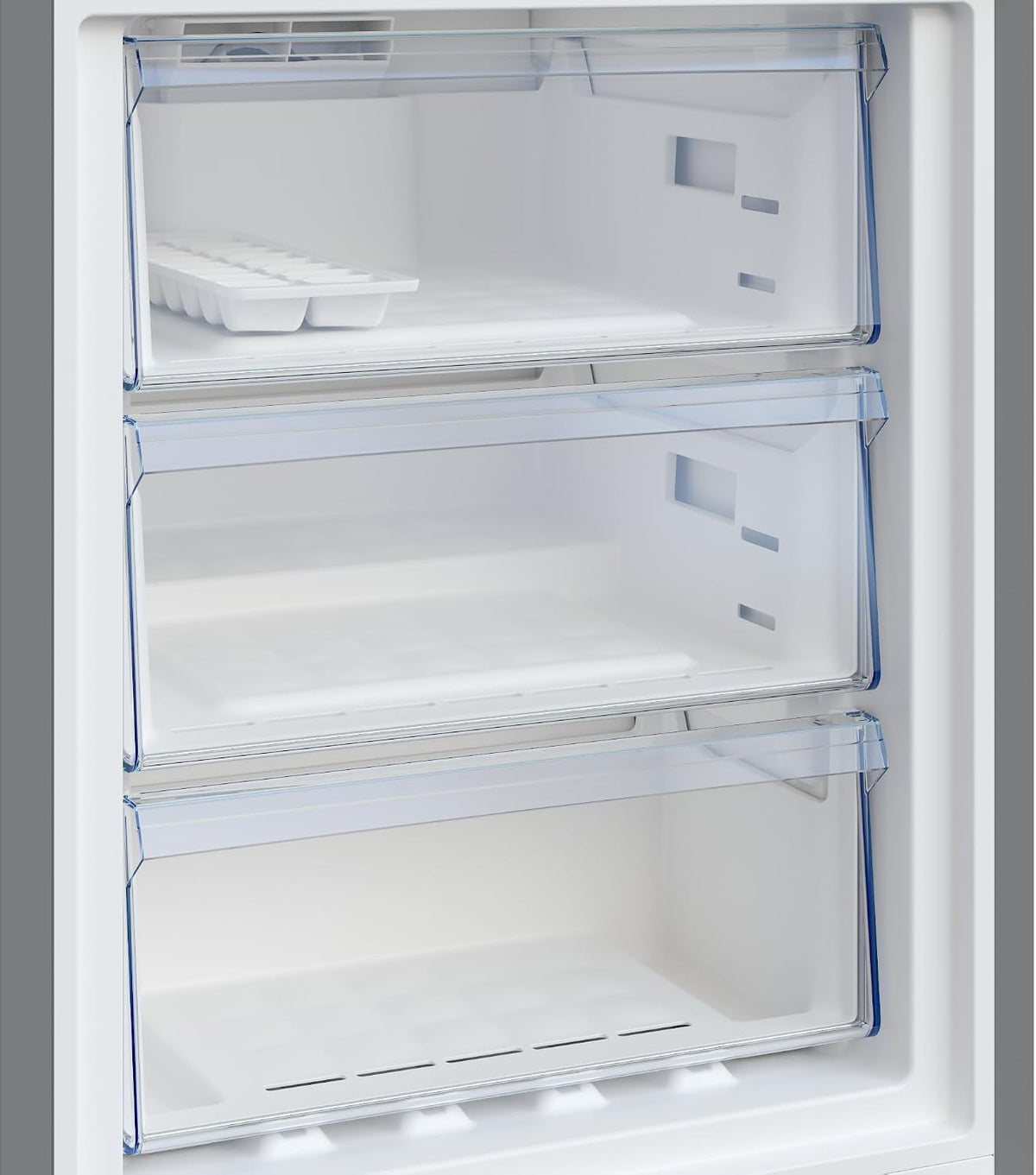 Beko B5RCNA346HG freistehende Kühl/-Gefrierkombination, 301 l Nettovolumen, 209 l Kühlen, 92 l Gefrieren, No Frost, AeroFlow, Automatische Abtauung im Kühlteil, 3 Gefrierschubladen, Manhattan Gray