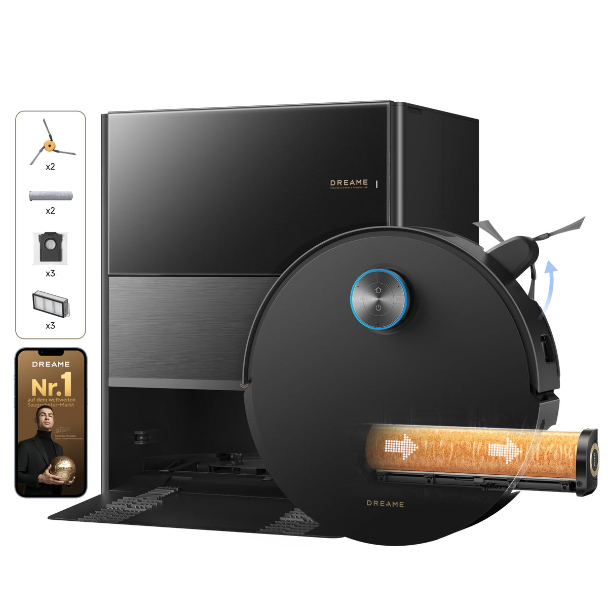 dreame X60 Pro Ultra Complete Saugroboter mit UltraExtend-Armen,42.000Pa