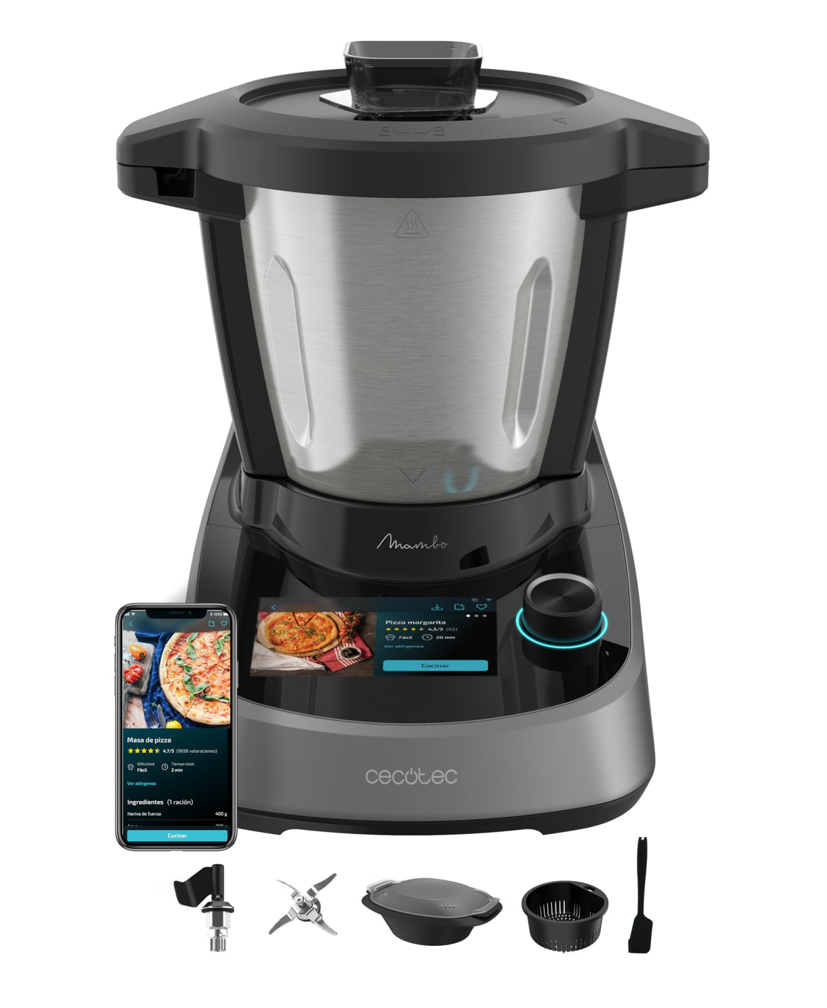 Cecotec Multifunktions-Küchenmaschine Mambo 11090, 1600W, 37 Funktionen