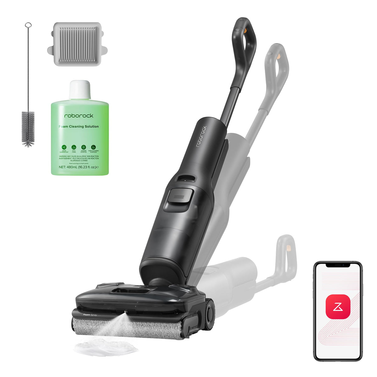 roborock F25 Ultra Nass Trockensauger mit Dampf, 180 °C Dampfmopp