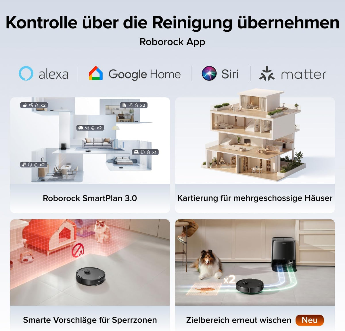 roborock Qrevo 2 Pro Saugroboter mit Wischfunktion, 25.000 Pa Saugkraft