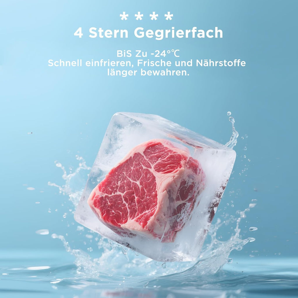 Midea 270L Kühlschrank mit gefrierfach(-24°C),Total Nofrost, 180cm,41dB