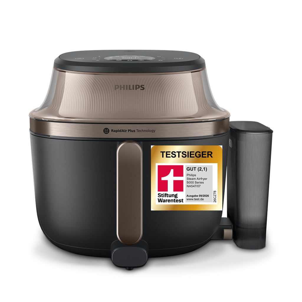 Philips Steam Airfryer 5000 Heißluftfritteuse, Schwarz, 9 L