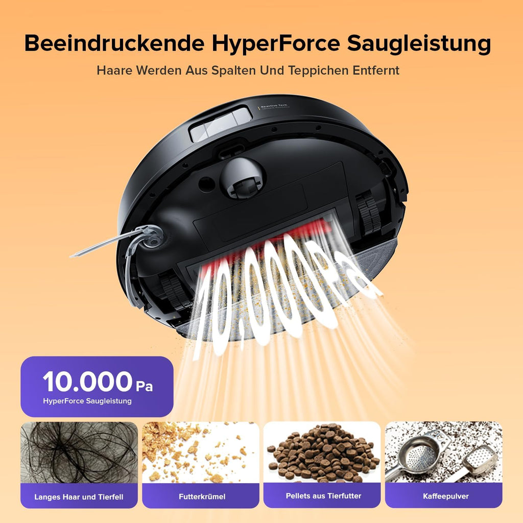 roborock Q10 S5-Set Saugroboter mit Wischfunktion, 10.000 Pa Saugkraft