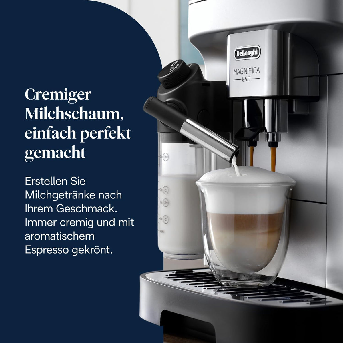 De'Longhi Magnifica Evo - Kaffeevollautomat 7 Getränke Silber-Schwarz