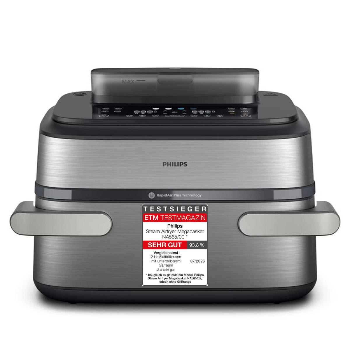 Philips Steam Airfryer 5000 Heißluftfritteuse, Schwarz, 9 L