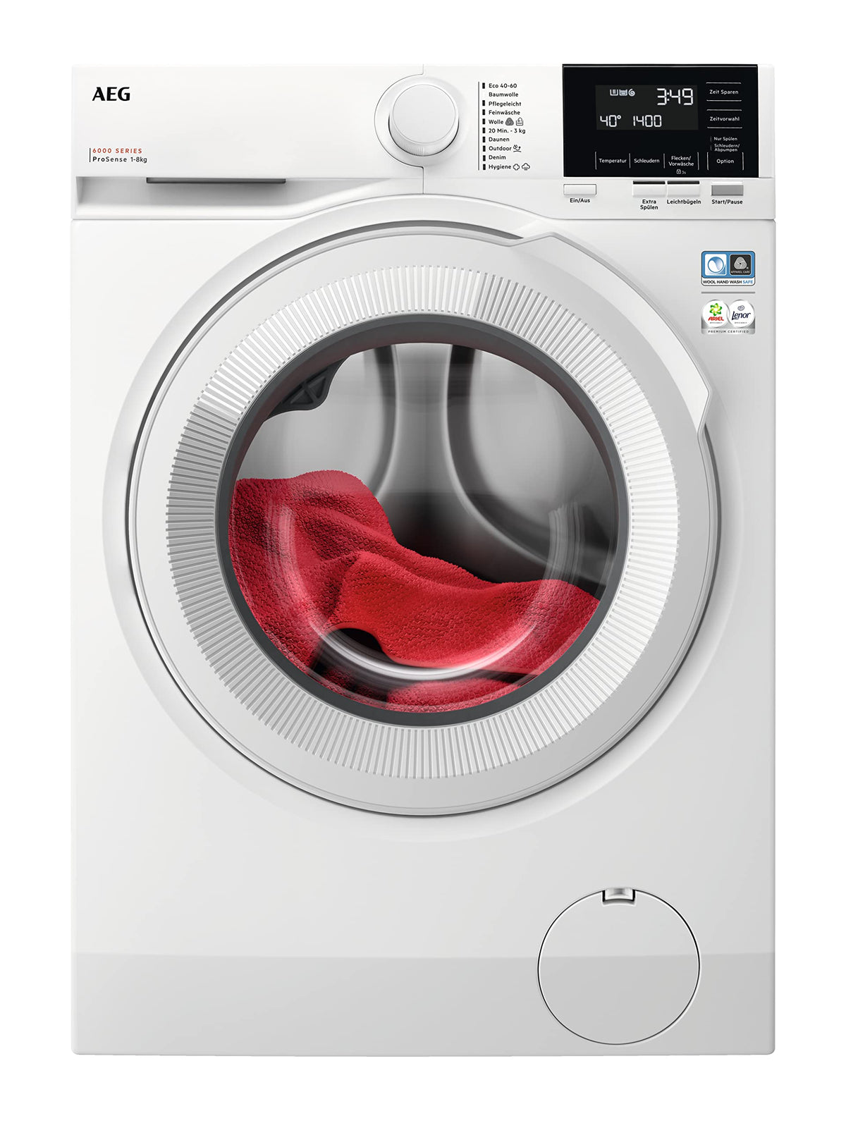 AEG Serie 6000 Waschmaschine 8 kg, ProSense Mengenautomatik, L6AMZ48FL