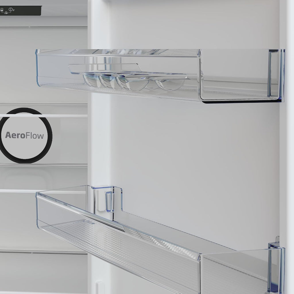 Beko B5RCNA346HG freistehende Kühl/-Gefrierkombination, 301 l Nettovolumen, 209 l Kühlen, 92 l Gefrieren, No Frost, AeroFlow, Automatische Abtauung im Kühlteil, 3 Gefrierschubladen, Manhattan Gray