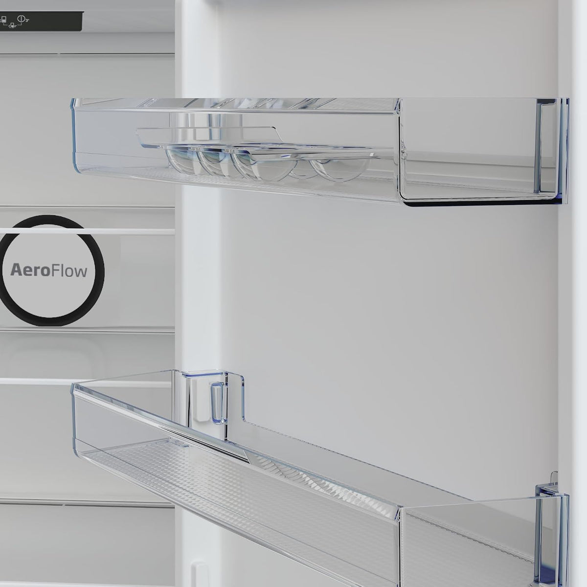 Beko B5RCNA346HG freistehende Kühl/-Gefrierkombination, 301 l Nettovolumen, 209 l Kühlen, 92 l Gefrieren, No Frost, AeroFlow, Automatische Abtauung im Kühlteil, 3 Gefrierschubladen, Manhattan Gray