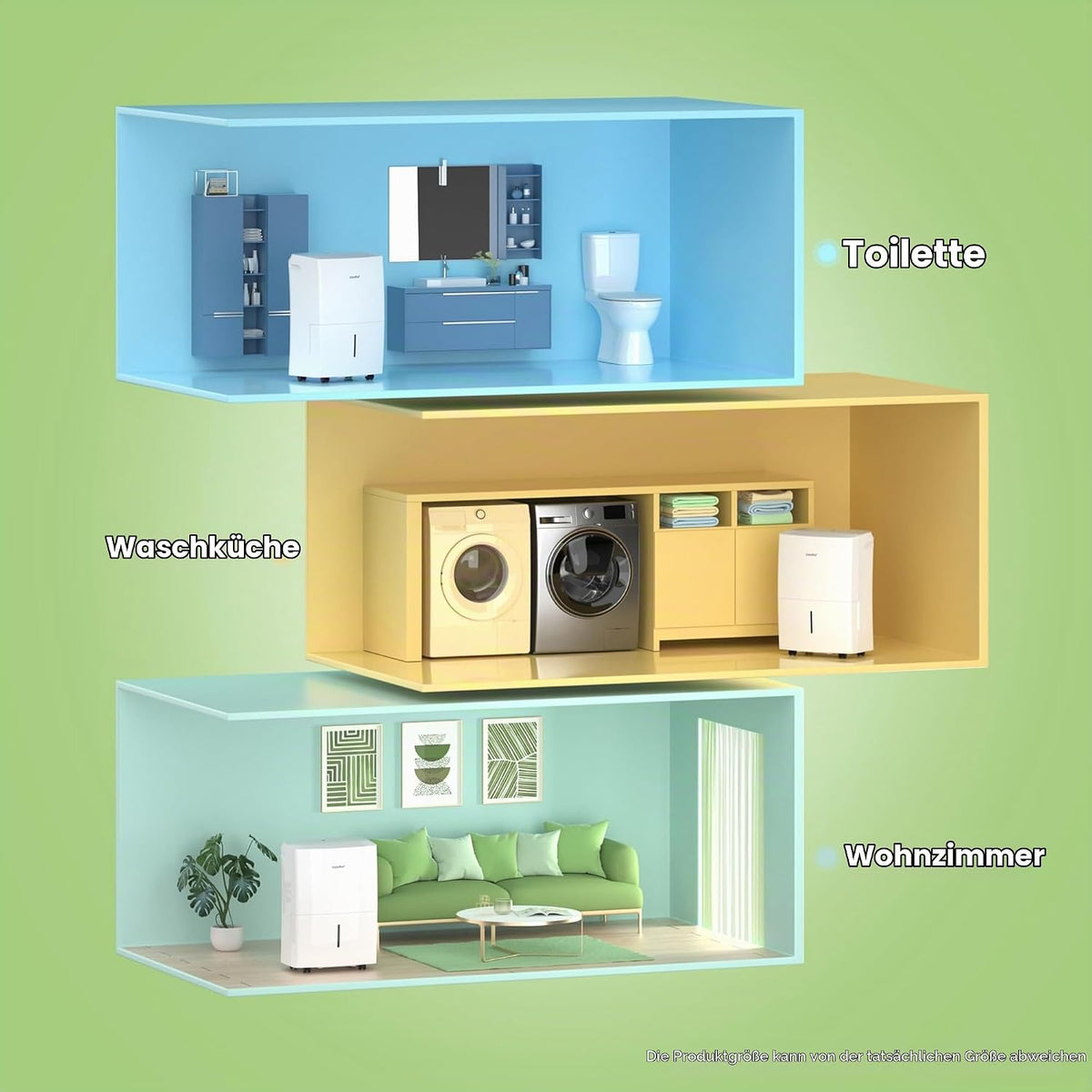 Comfee Luftentfeuchter MDDF-20DEN7, 20L/24h, Raumgröße ca.100m³(40m²), APP-fähig WLAN-Steuerung