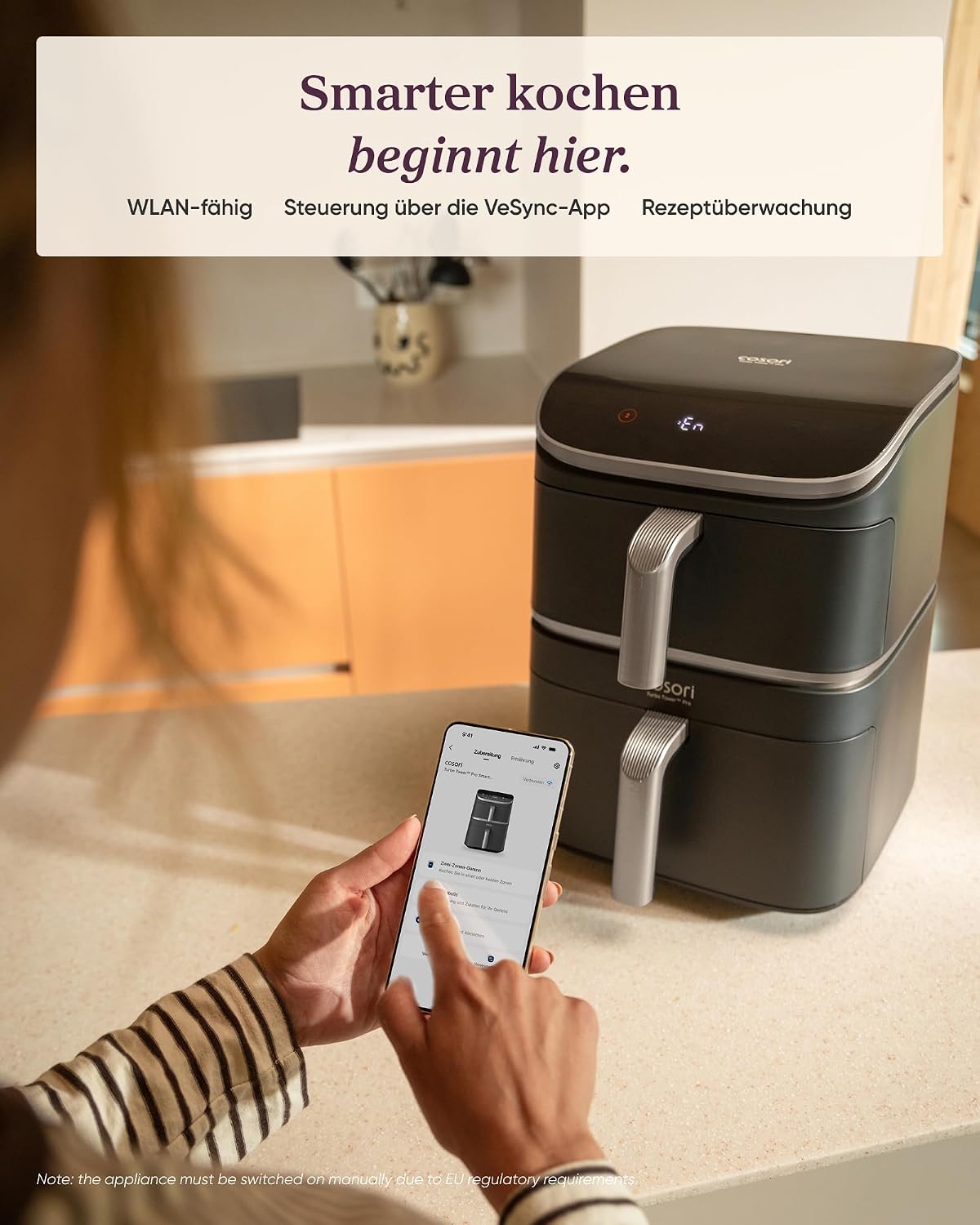 Cosori Airfryer, Testsieger, 10,8L Turbo Tower Pro Smart