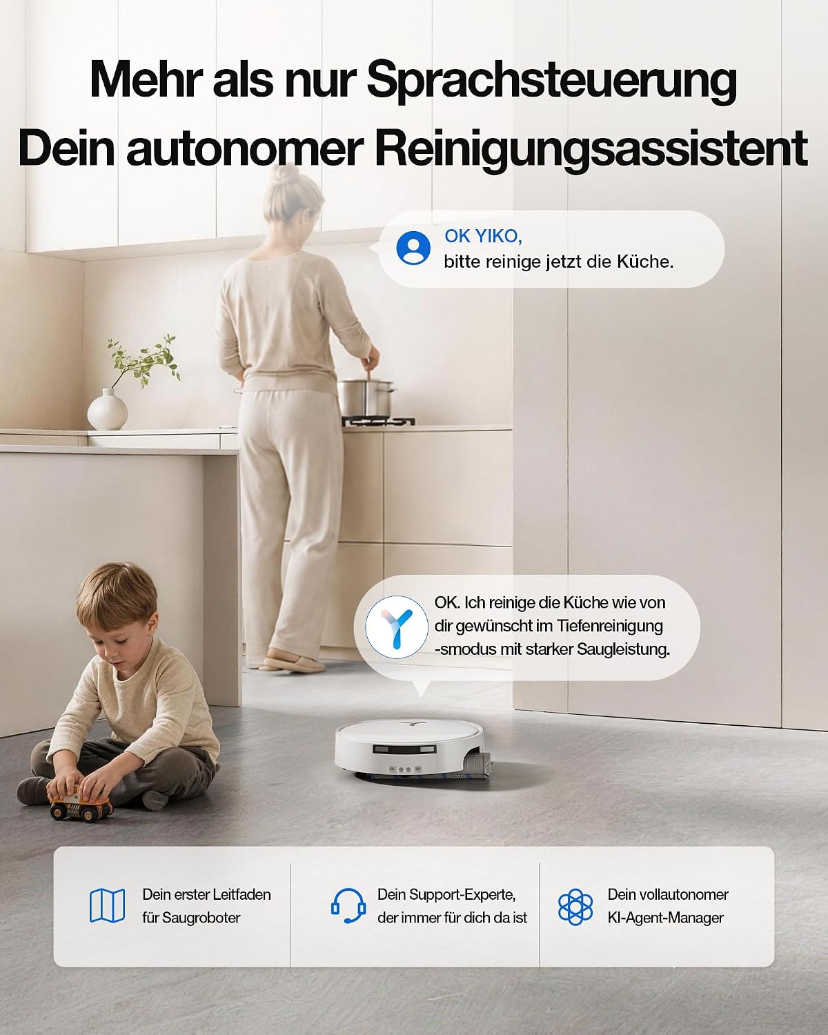 ECOVACS T90S PRO Omni Saugroboter mit Wischfunktion, 40.000 Pa, Blast