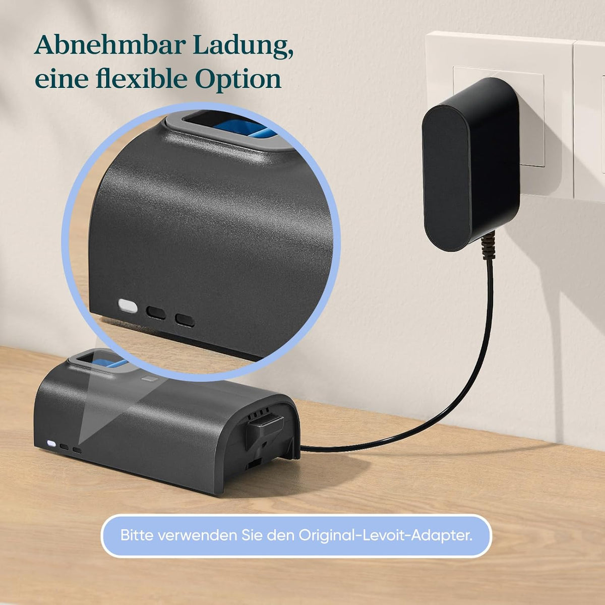 Levoit Akku Staubsauger LVAC 200 MAX, bis 100 m², Anti Tangle, 99,99% HEPA