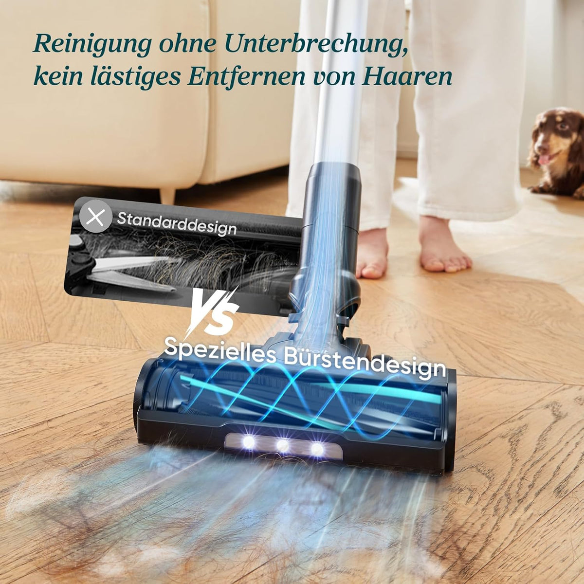 Levoit Akku Staubsauger LVAC 200 MAX, bis 100 m², Anti Tangle, 99,99% HEPA