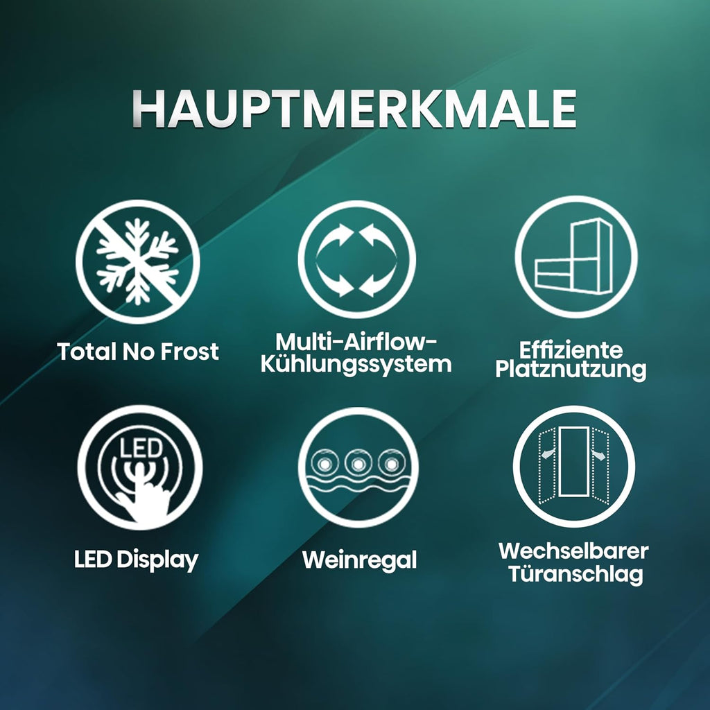 Hisense RB327N4AD2 Kühl-Gefrierkombination/NoFrostPlus/Multiflow 360°/ Flaschenhalter/HolidayMode/FreshZone/ 256L (171+85)/ Essential/BxHxT: 55×182,4×55,7cm/ Silber [Energieklasse E]