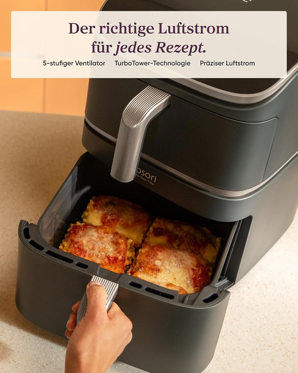 Cosori Airfryer, Testsieger, 10,8L Turbo Tower Pro Smart