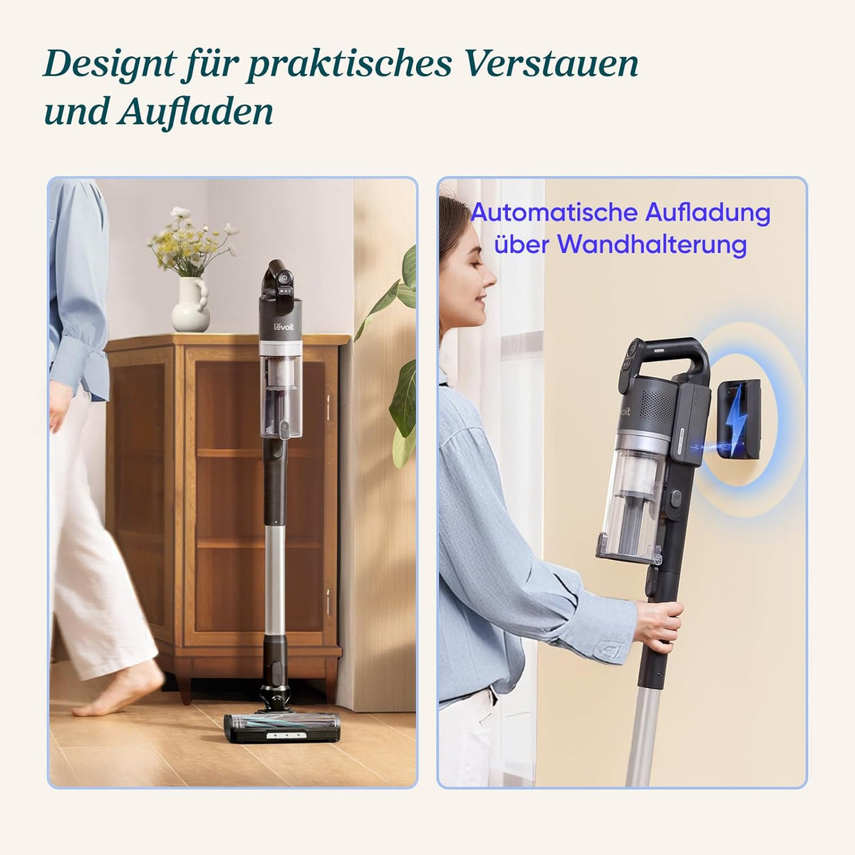 Levoit Akku Staubsauger LVAC 200 MAX, bis 100 m², Anti Tangle, 99,99% HEPA