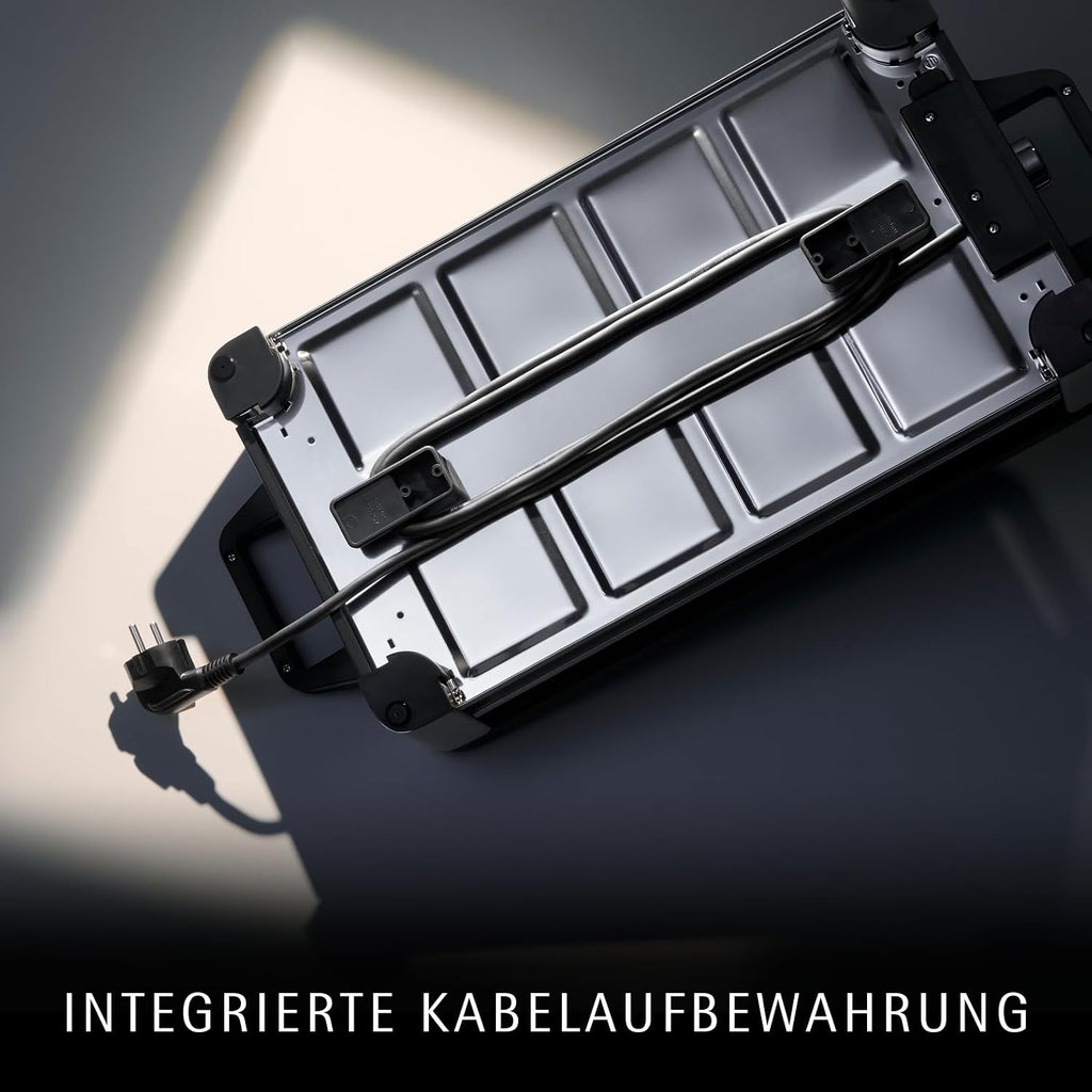 WMF Lono Raclette-Grill für 8 Personen, leistungsstark, gleichmäßiges Grillen und Überbacken, antihaftbeschichtete Pfännchen und Schieber, für idyllische Raclette-Abende, aus edlem Cromargan-Edelstahl
