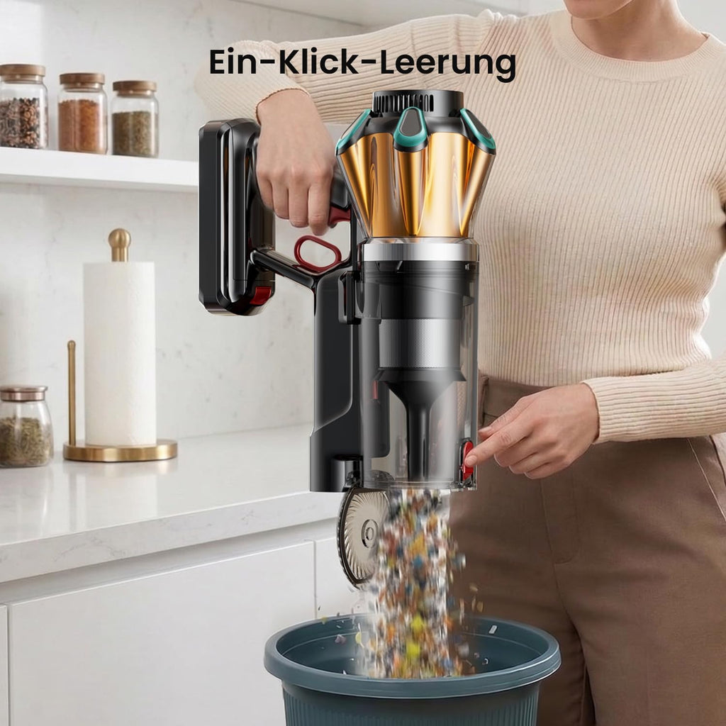 Akku Staubsauger Kabellos 650W/55kPa/70Min mit Hurrikanmodus