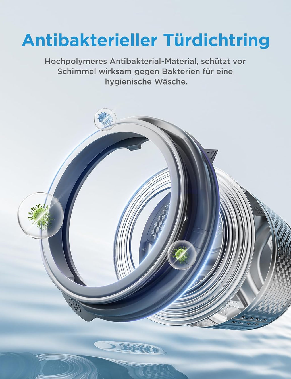Midea Waschmaschine 10 kg Energieeffizienzklasse A-10% weiß MFV3EW100BA10