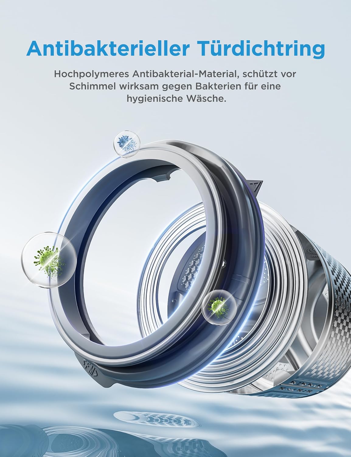 Midea Waschmaschine 10 kg Energieeffizienzklasse A-10% weiß MFV3EW100BA10