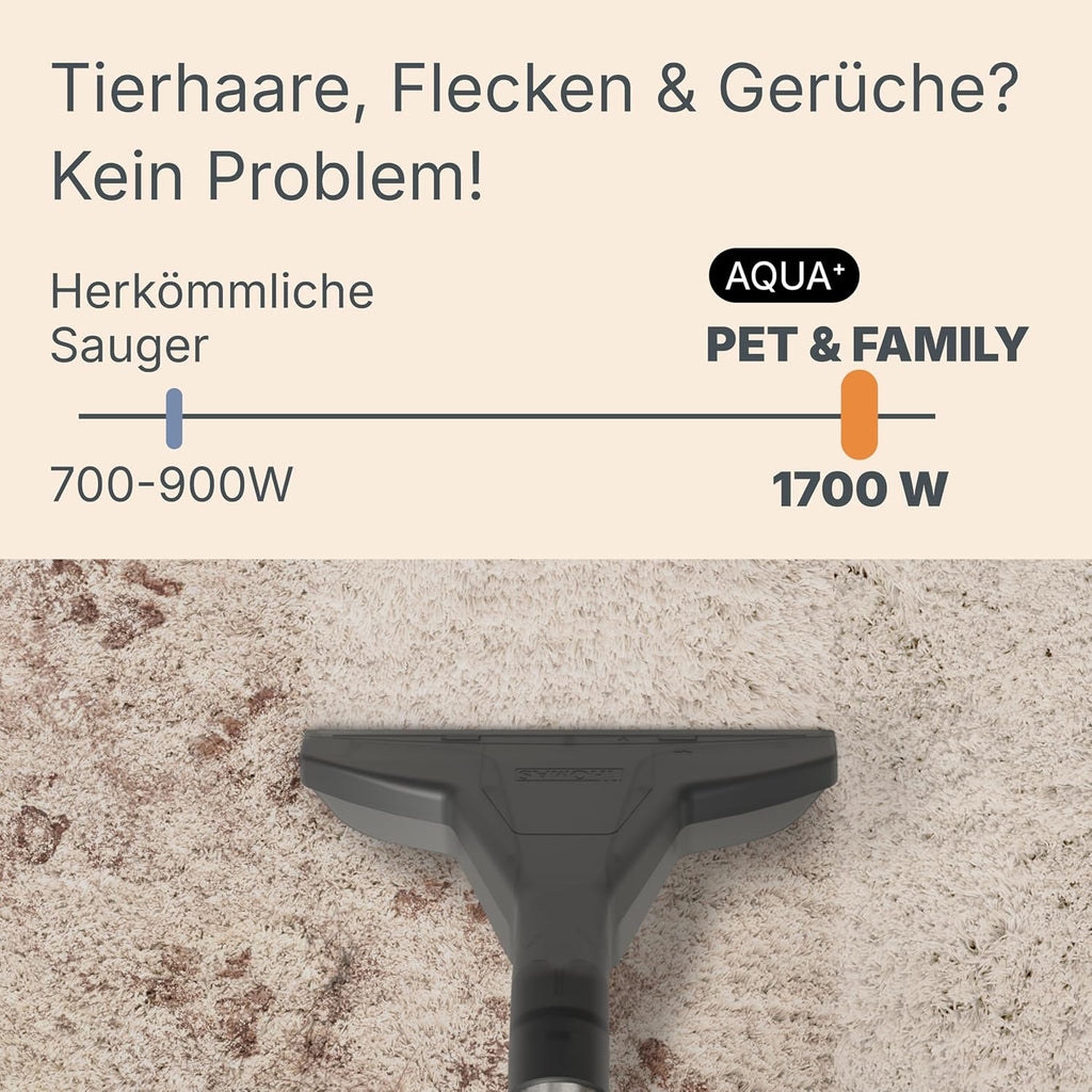 THOMAS Aqua+ PET & Family Tierhaar Staubsauger, 1700 W beutellos